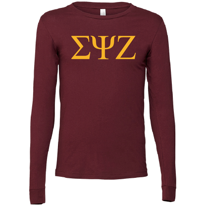 Sigma Psi Zeta Lettered Long Sleeve T-Shirts