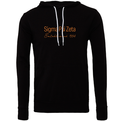 Sigma Psi Zeta Embroidered Printed Name Hooded Sweatshirts