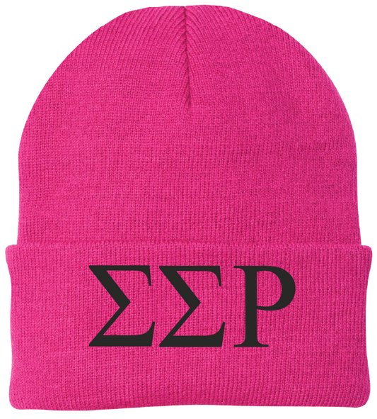 Sigma Sigma Rho Lettered Beanies