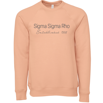 Sigma Sigma Rho Embroidered Printed Name Crewneck Sweatshirts