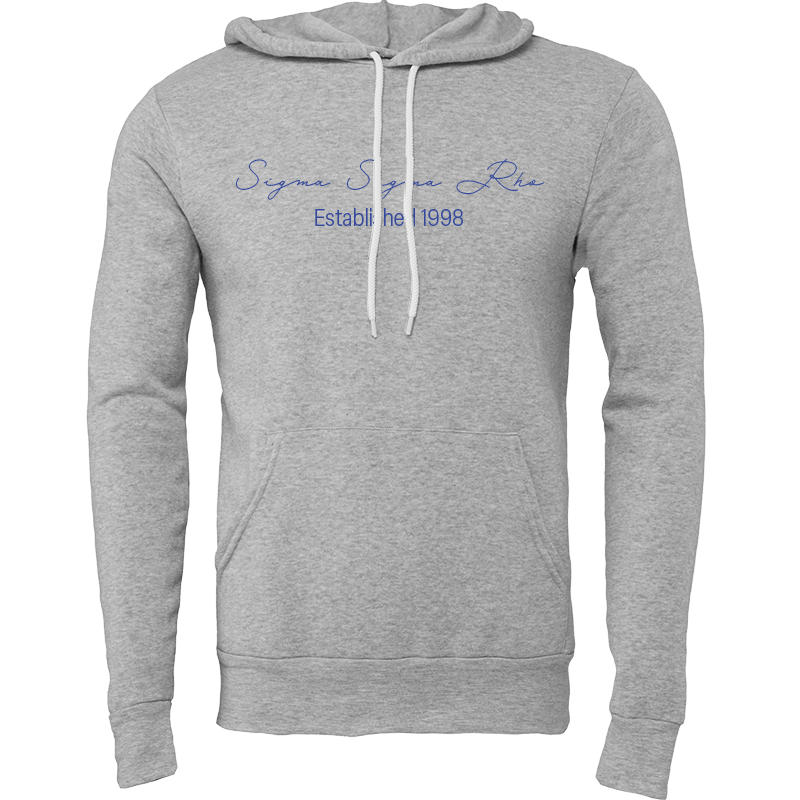Sigma Sigma Rho Embroidered Scripted Name Hooded Sweatshirts