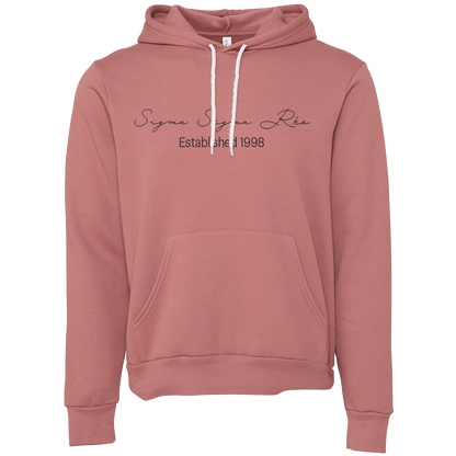 Sigma Sigma Rho Embroidered Scripted Name Hooded Sweatshirts