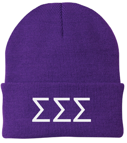 Sigma Sigma Sigma Lettered Beanies