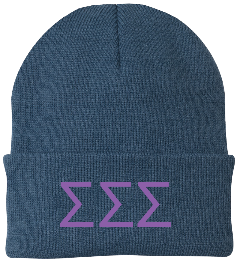 Sigma Sigma Sigma Lettered Beanies