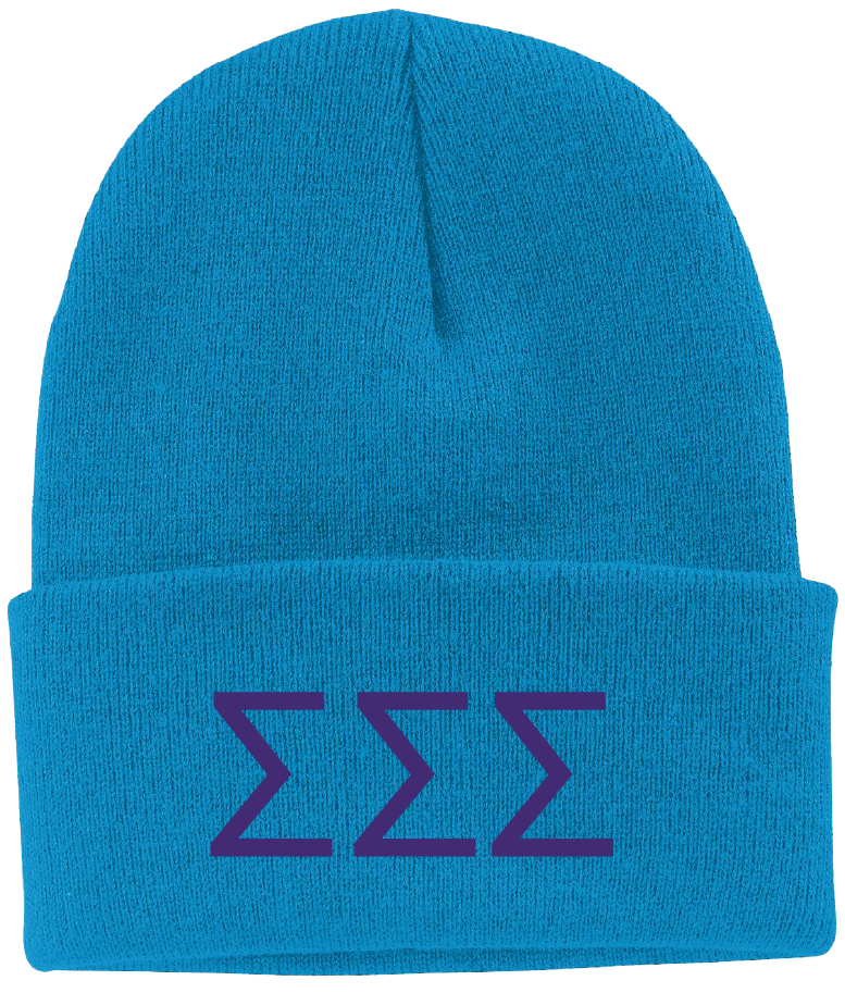 Sigma Sigma Sigma Lettered Beanies