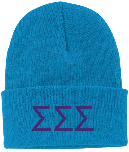 Sigma Sigma Sigma Lettered Beanies