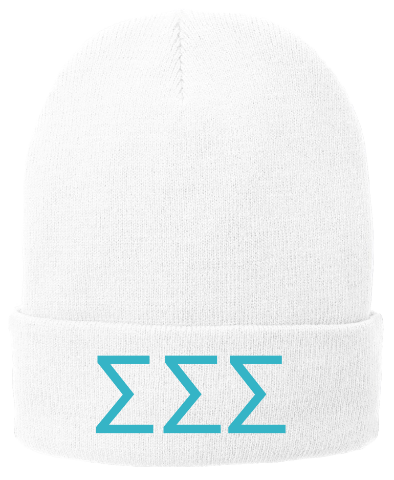 Sigma Sigma Sigma Lettered Beanies