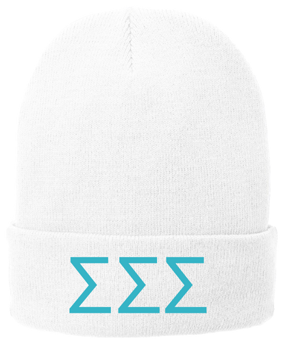 Sigma Sigma Sigma Lettered Beanies