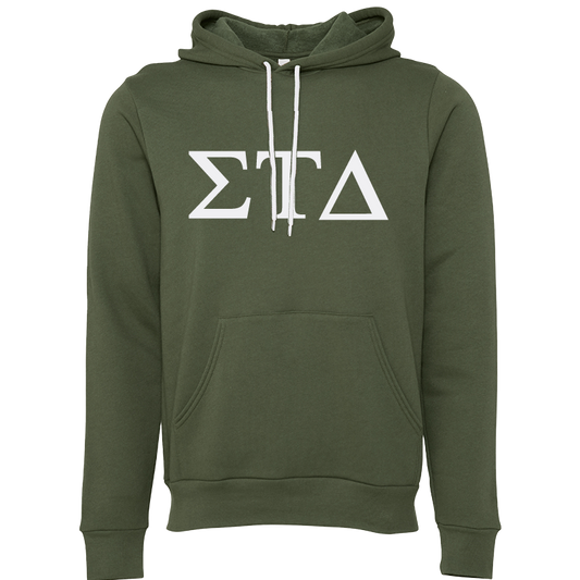 Sigma Tau Delta Embroidered Lettered Hooded Sweatshirts