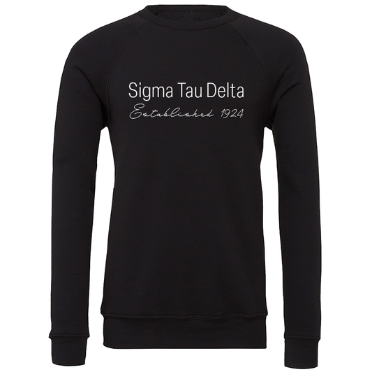 Sigma Tau Delta Embroidered Printed Name Crewneck Sweatshirts