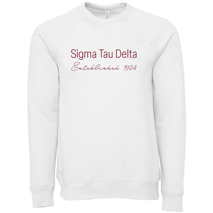 Sigma Tau Delta Embroidered Printed Name Crewneck Sweatshirts