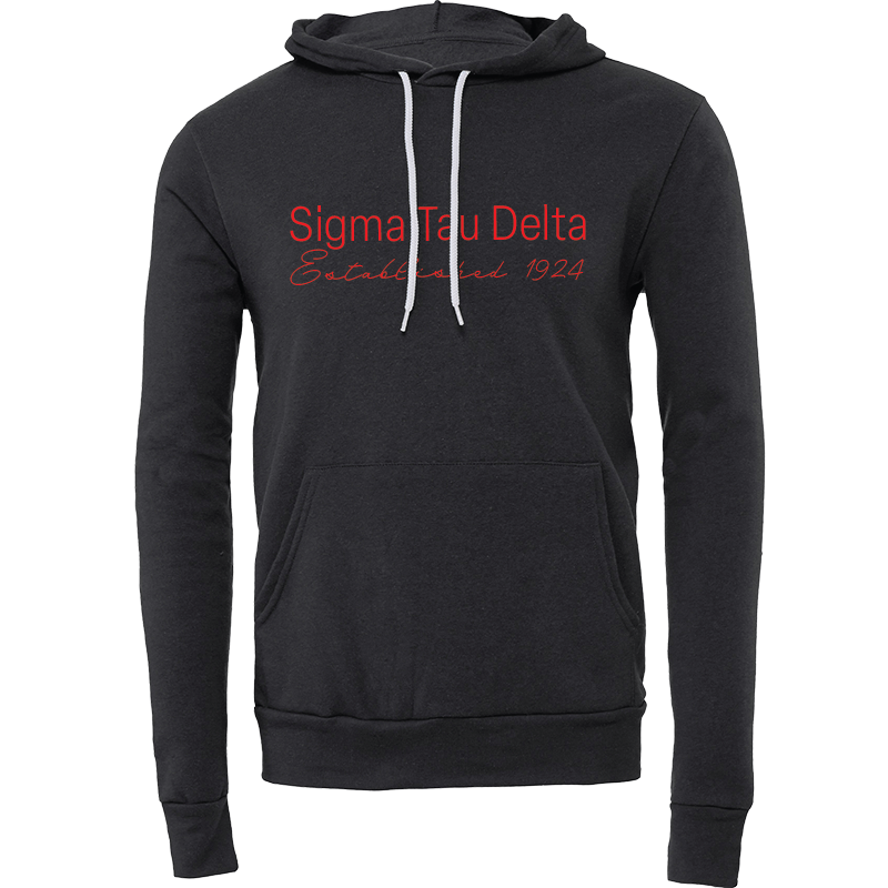 Sigma Tau Delta Embroidered Printed Name Hooded Sweatshirts