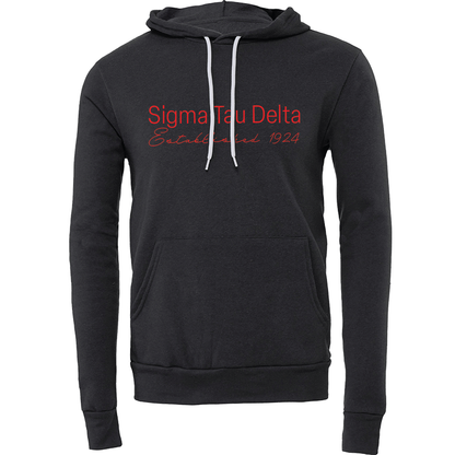 Sigma Tau Delta Embroidered Printed Name Hooded Sweatshirts