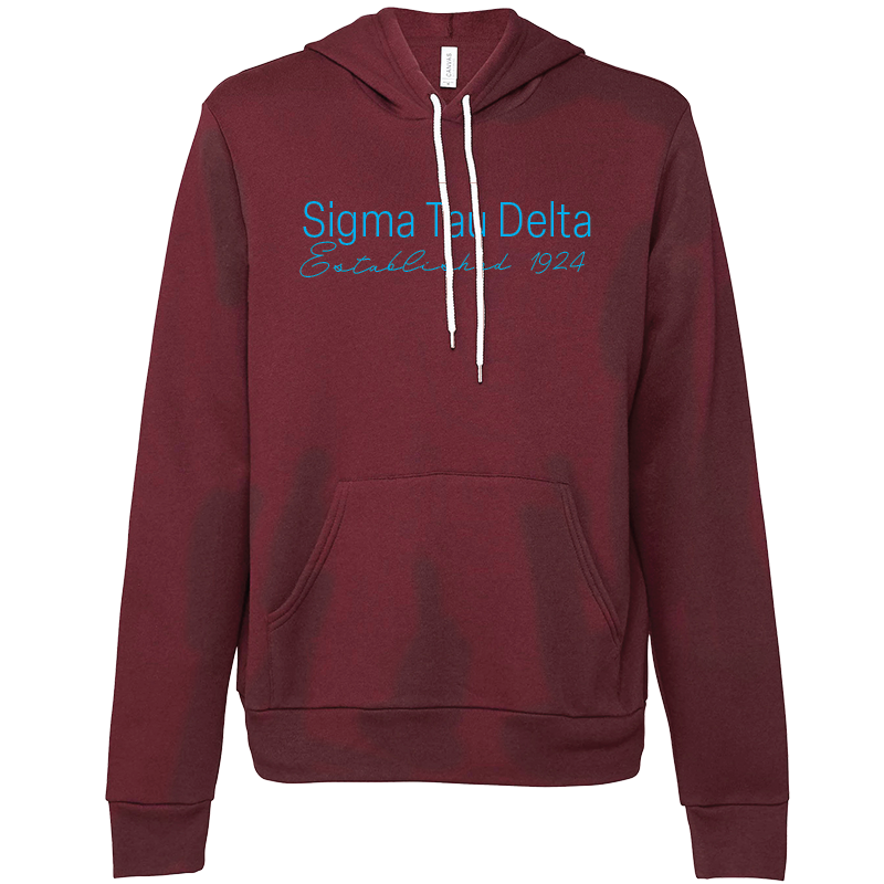 Sigma Tau Delta Embroidered Printed Name Hooded Sweatshirts