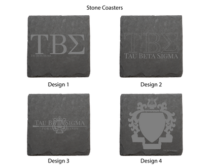 Tau Beta Sigma Stone Coasters - 4-Pack
