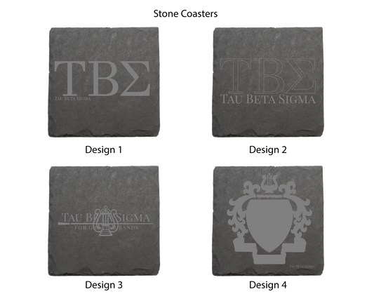 Tau Beta Sigma Stone Coasters - 4-Pack