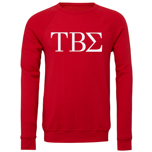 Tau Beta Sigma Embroidered Lettered Crewneck Sweatshirts