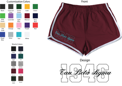 Tau Beta Sigma Year and Name Women's Shorts