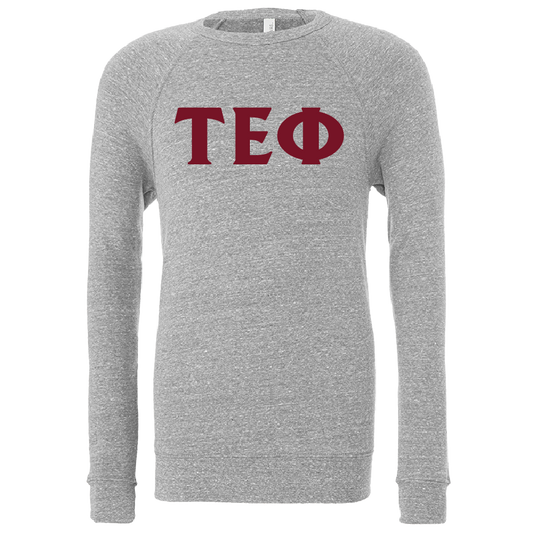 Tau Epsilon Phi Embroidered Lettered Crewneck Sweatshirts