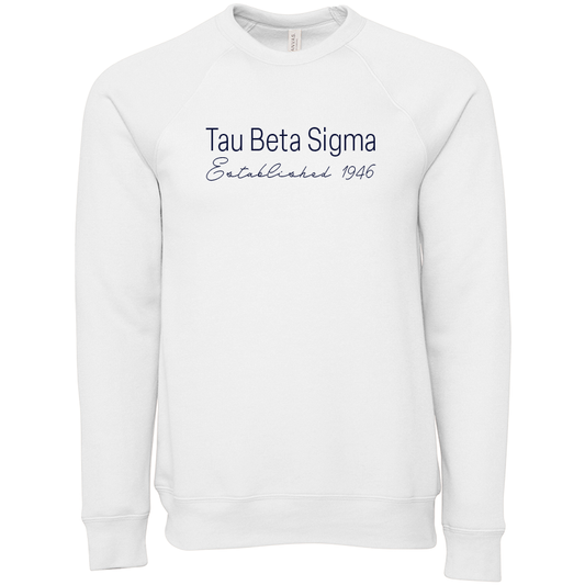 Tau Beta Sigma Embroidered Printed Name Crewneck Sweatshirts