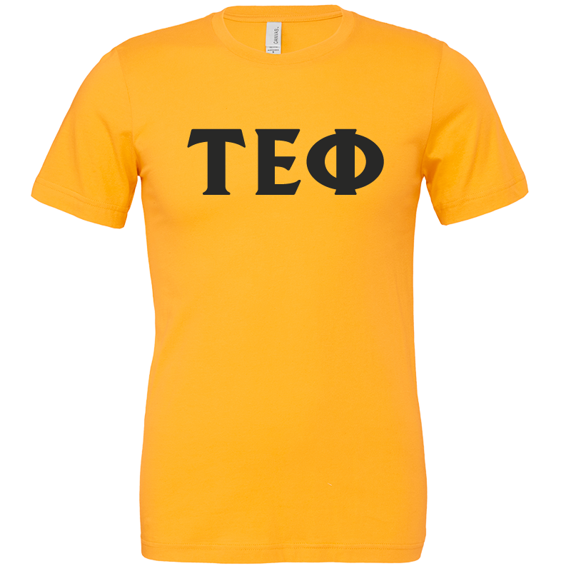 Tau Epsilon Phi Short Lettered Sleeve T-Shirts