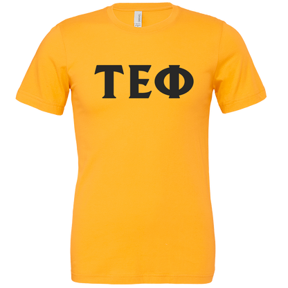 Tau Epsilon Phi Short Lettered Sleeve T-Shirts