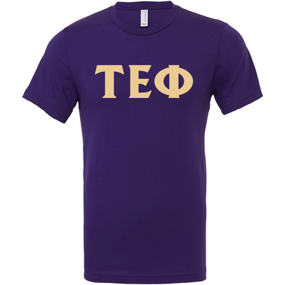 Tau Epsilon Phi Short Lettered Sleeve T-Shirts