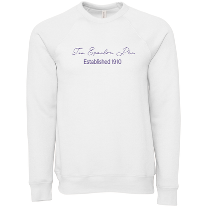 Tau Epsilon Phi Embroidered Scripted Name Crewneck Sweatshirts