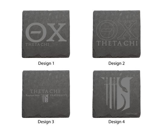 Theta Chi Stone Coasters - 4-Pack