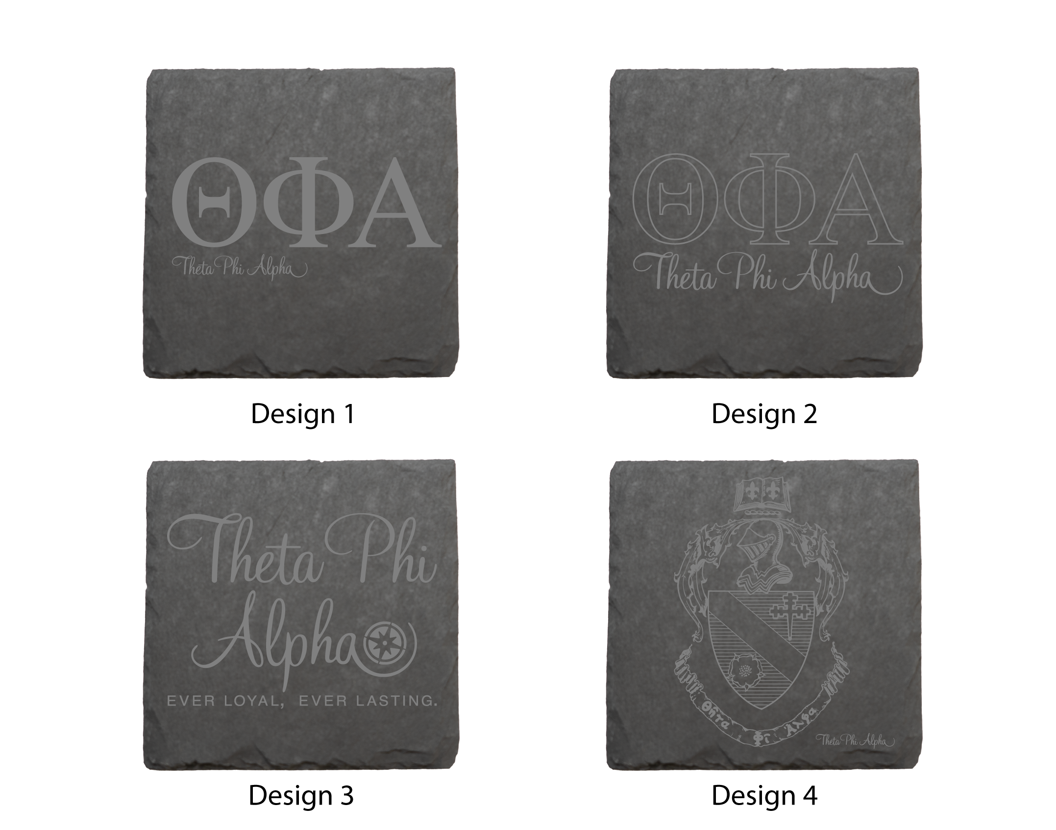 Theta Phi Alpha Stone Coasters - 4-Pack