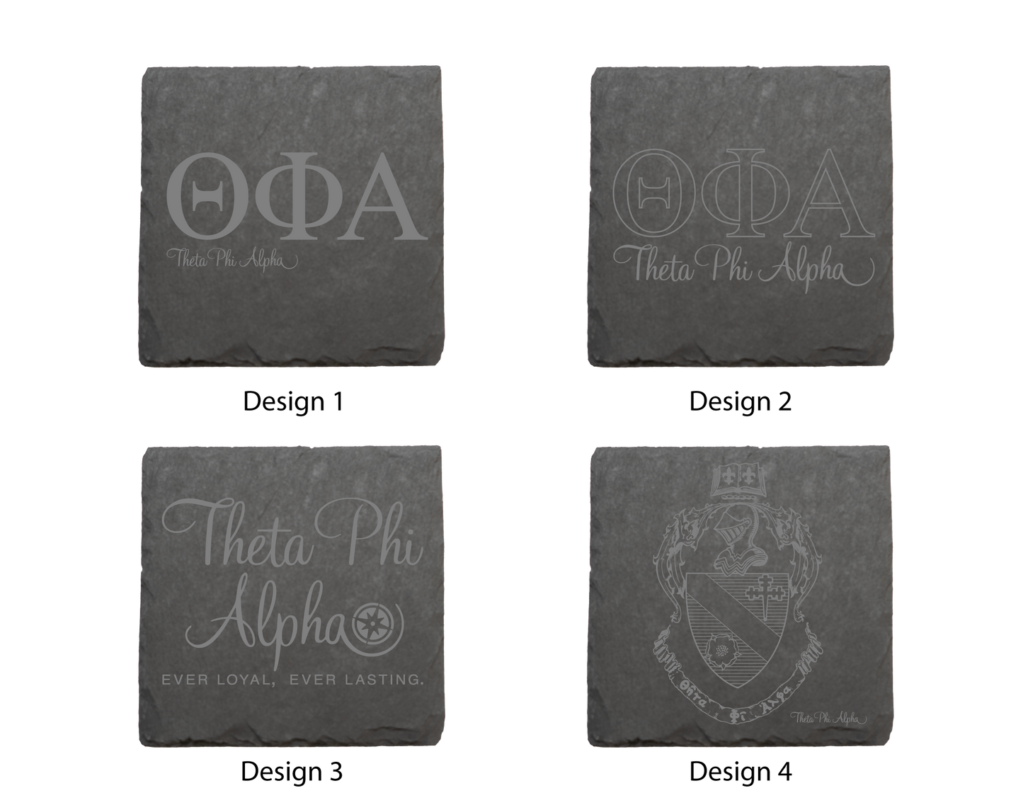 Theta Phi Alpha Stone Coasters - 4-Pack