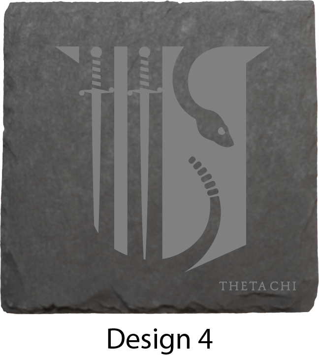 Theta Chi Stone Coasters - 4-Pack