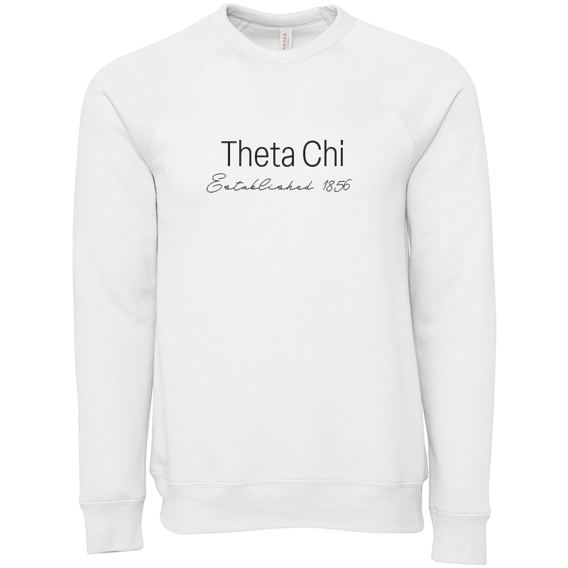 Theta Chi Embroidered Printed Name Crewneck Sweatshirts