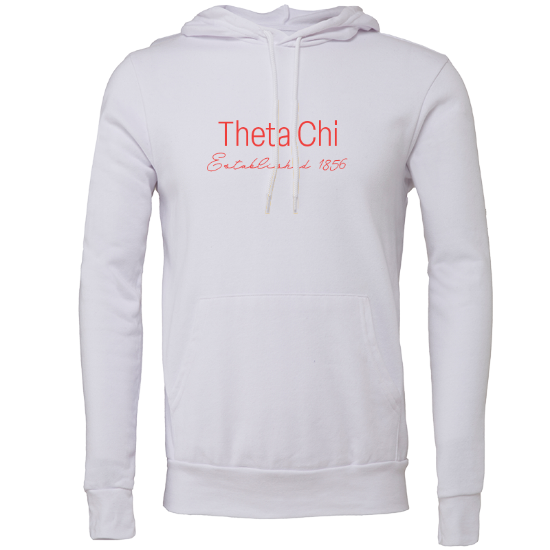 Theta Chi Embroidered Printed Name Hooded Sweatshirts