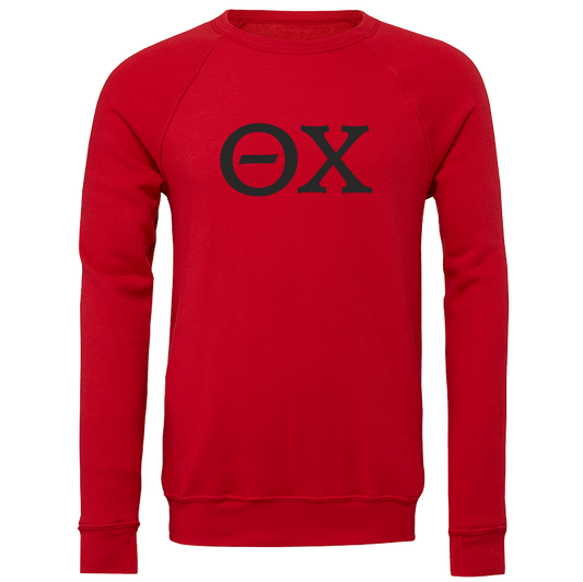 Theta Chi Embroidered Lettered Crewneck Sweatshirts
