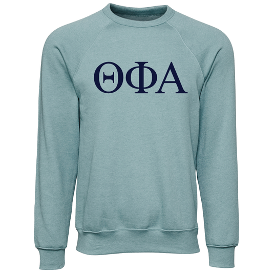 Theta Phi Alpha Embroidered Lettered Crewneck Sweatshirts
