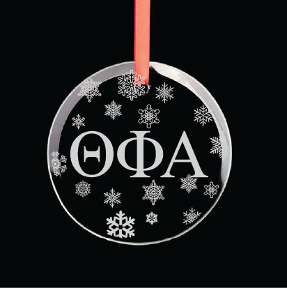 Theta Phi Alpha Round Multi-Snowflake Ornament