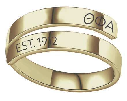 Theta Phi Alpha Year and Letters Rings