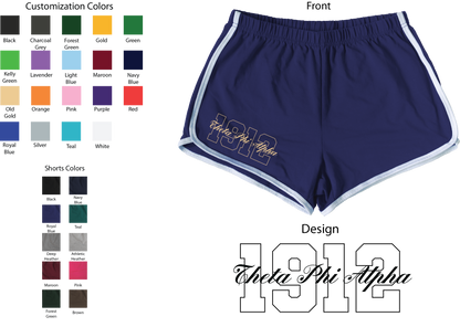 Theta Phi Alpha Year and Name Women's Shorts