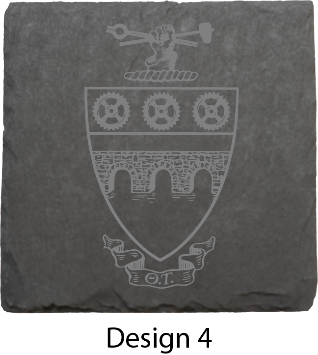 Theta Tau Stone Coasters - 4-Pack