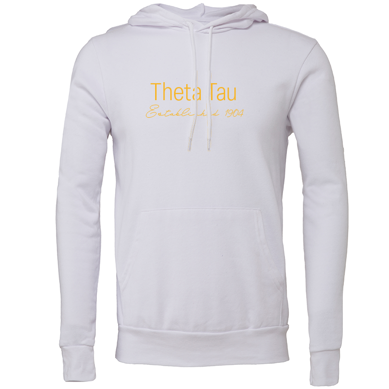 Theta Tau Embroidered Printed Name Hooded Sweatshirts