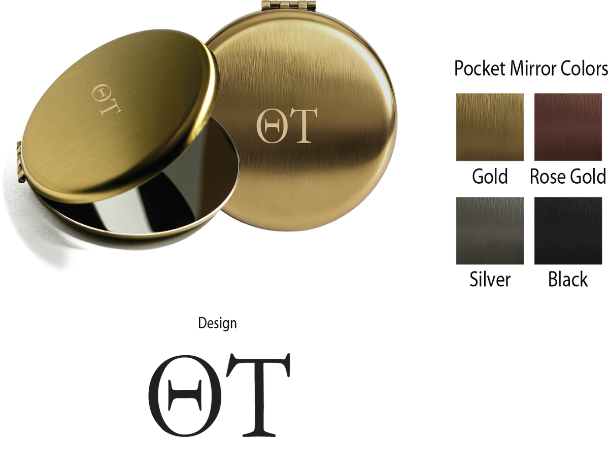 Theta Tau Lettered Pocket Mirrors