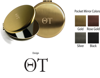 Theta Tau Lettered Pocket Mirrors