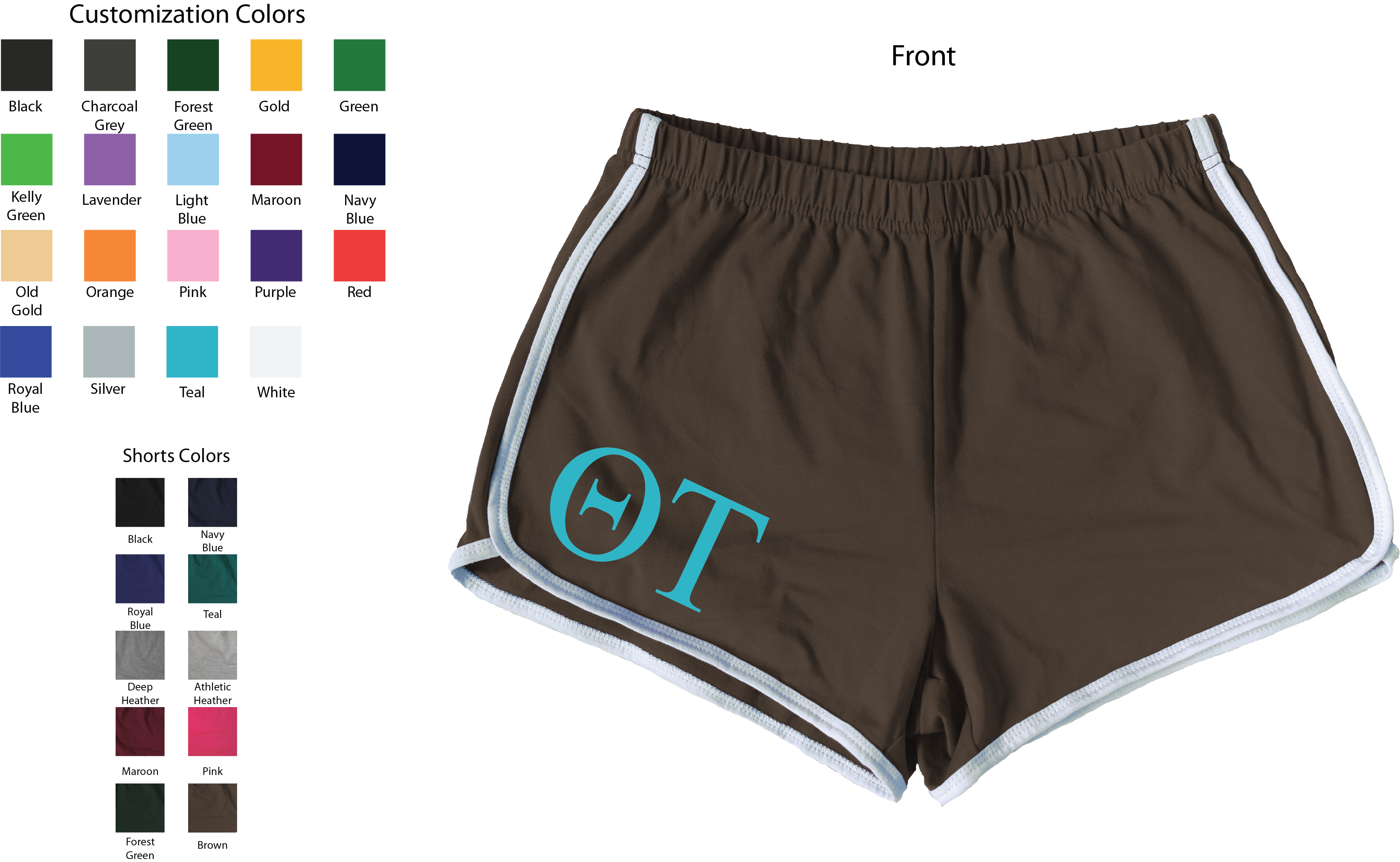 Theta Tau Lettered Women's Shorts