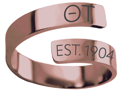 Theta Tau Year and Letters Rings