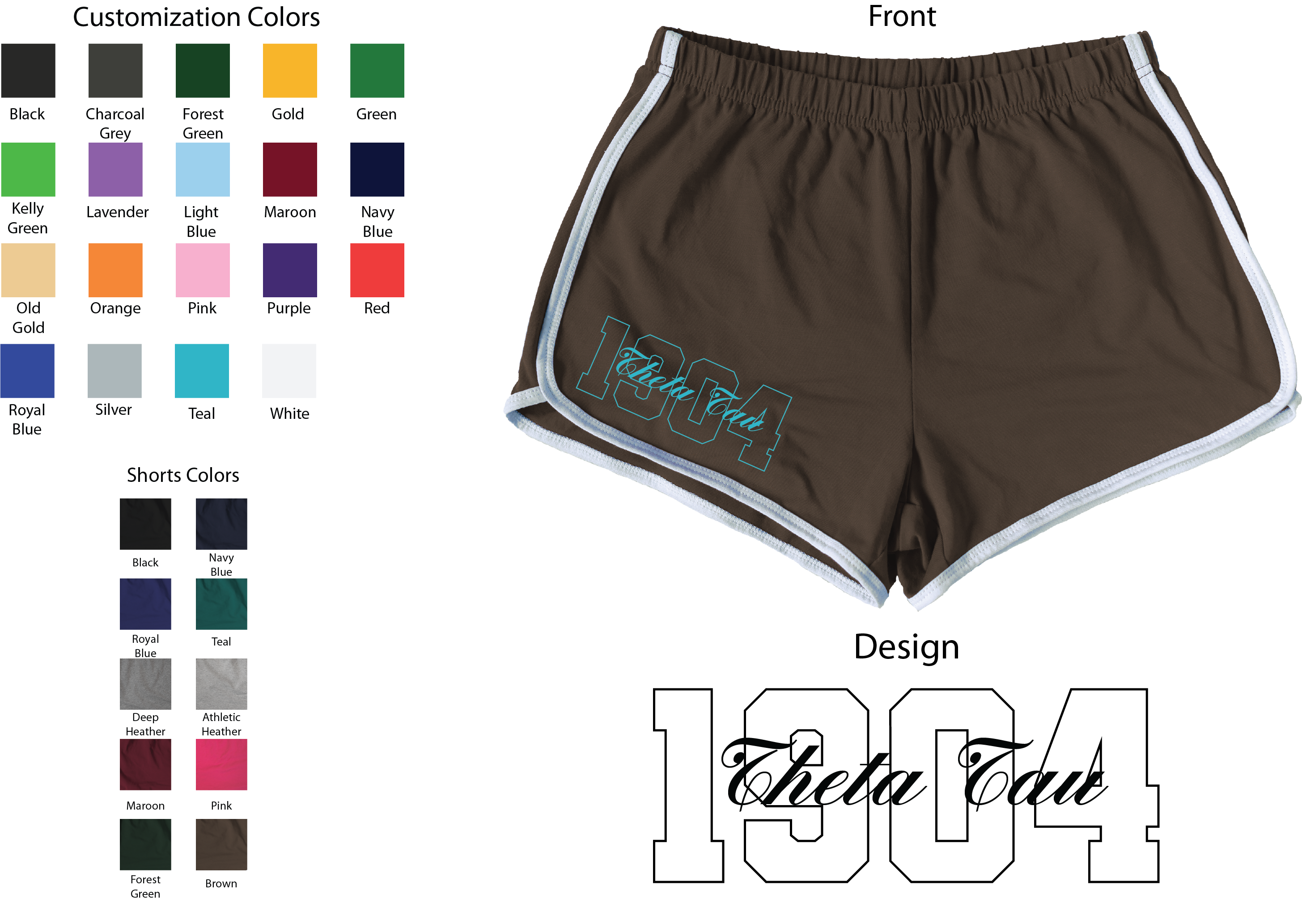 Theta Tau Year and Name Women's Shorts