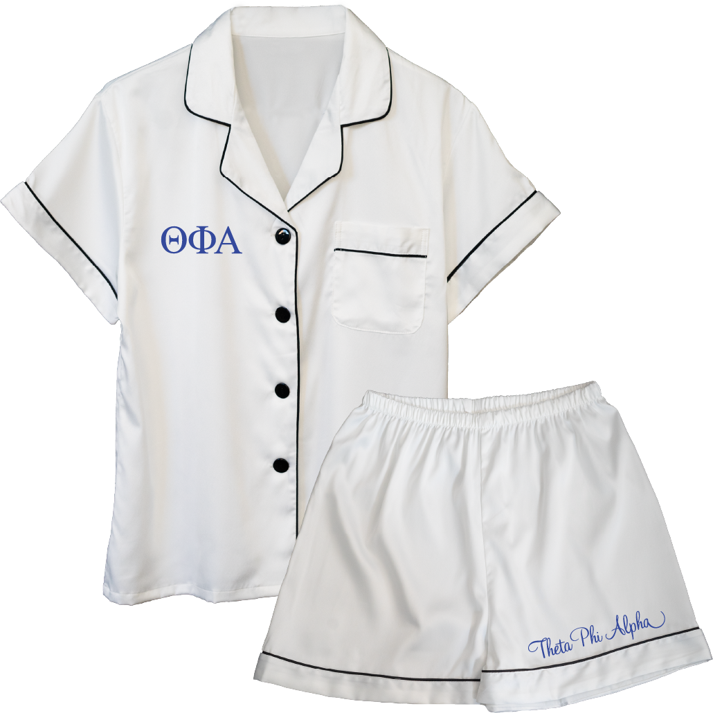 Theta Phi Alpha Embroidered Ladies' Pajama Sets