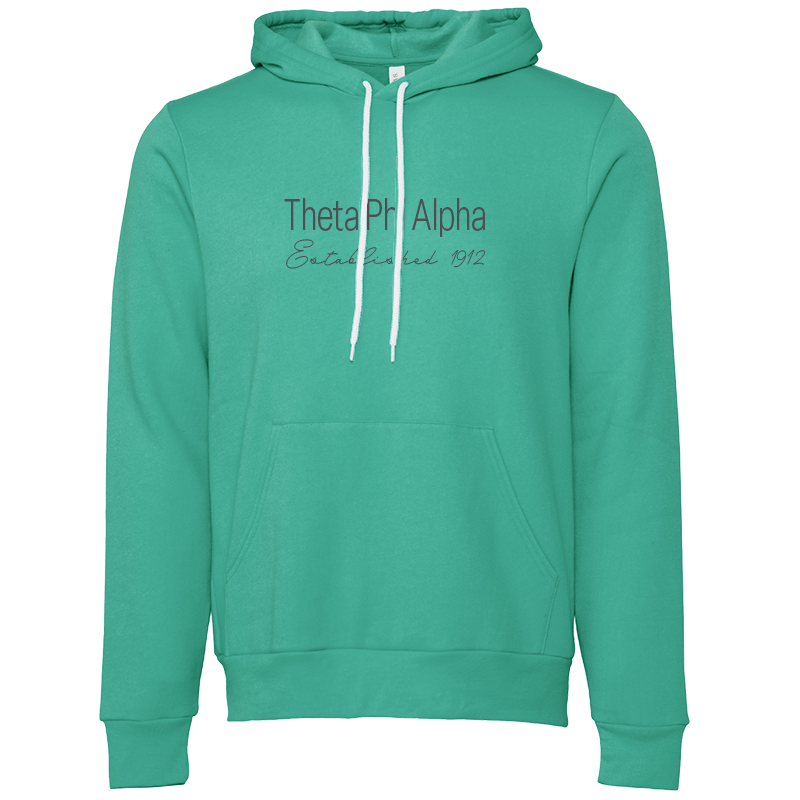 Theta Phi Alpha Embroidered Printed Name Hooded Sweatshirts