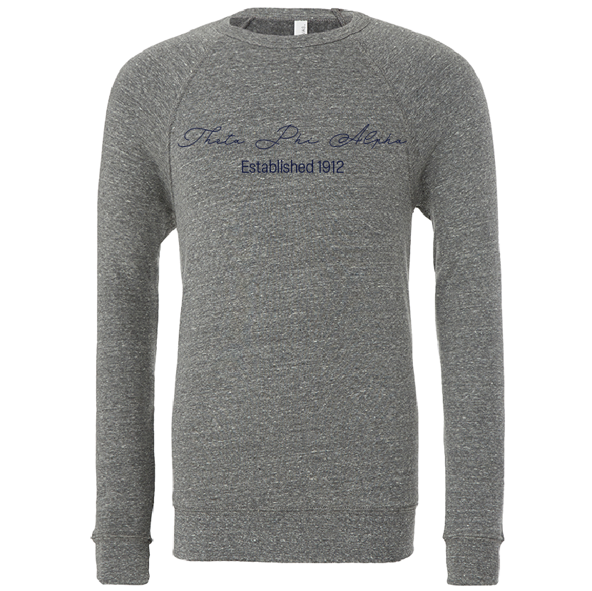 Theta Phi Alpha Embroidered Scripted Name Crewneck Sweatshirts