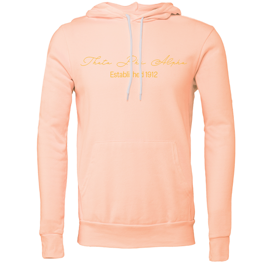 Theta Phi Alpha Embroidered Scripted Name Hooded Sweatshirts